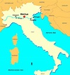 Map of Mantua, Italy