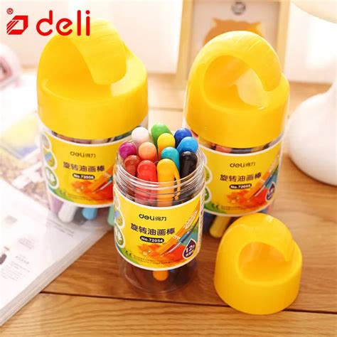 Deli Non Toxic Oil Pastel Crayons Stick Drawing Painting Pen Child