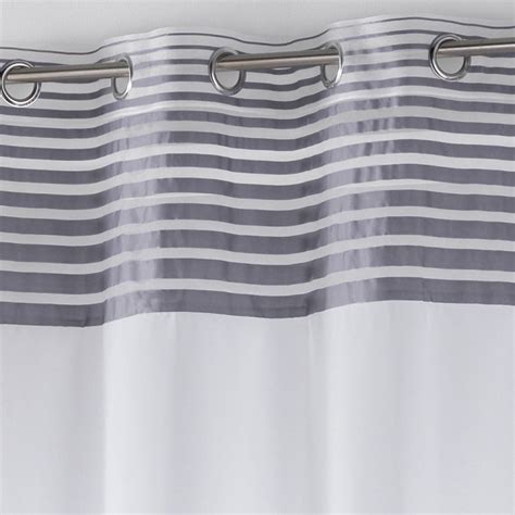 Sally Eyelet Voile Panel With A Striped Top Grey Tonys Textiles