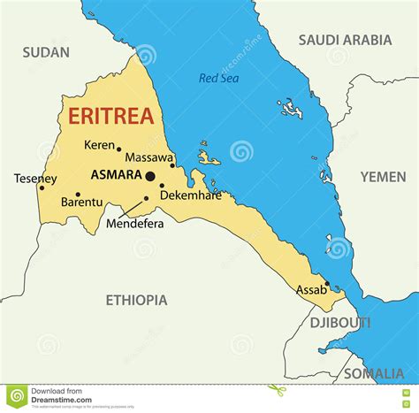 Use this google earth satellite map of the state of eritrea to explore and take a virtual tour of eritrea in africa then check out our eritrea profile pages to find out more about the country. State Of Eritrea - Map - Vector Stock Vector - Illustration of africa, border: 80909891