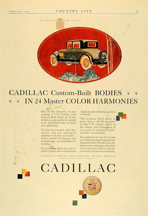 Cadillac 1926 Art Deco Advertising Automobile Advertising Vintage Ads