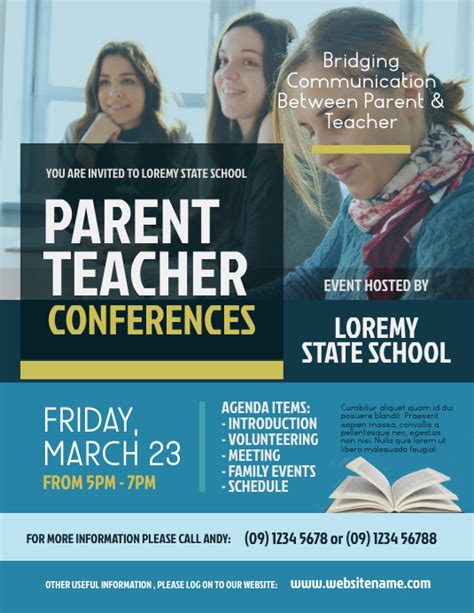 Parent Teacher Conferences Flyer Template Postermywall