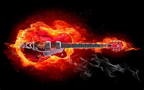 Guitarra Fire Blazing Guitarra Eléctrica Roja Y Blanca Con Fondo De