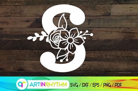 Floral Letter S Alphabet Svg Graphic By Artinrhythm · Creative Fabrica