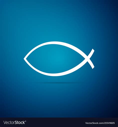 Christian Fish Symbol Icon Jesus Fish Symbol Vector Image