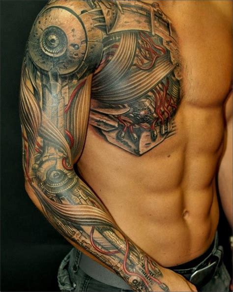 Most biomechanical tattoo are inclined more toward machines but how about a more bio oriented biomechanical tattoo, like this. Tattoo art: April 2012