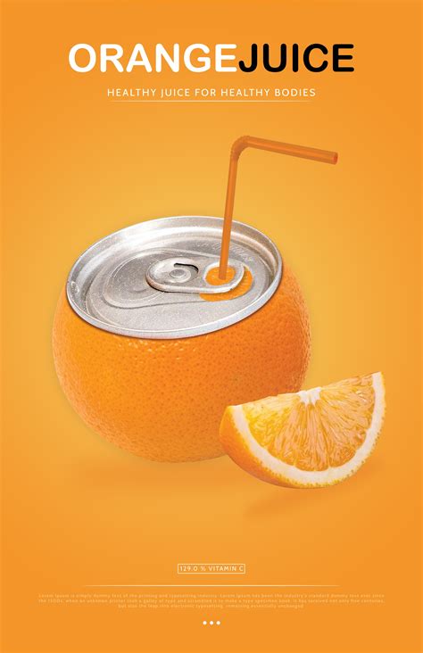 Orange Juice Poster Design Creative Advertising Design Creative