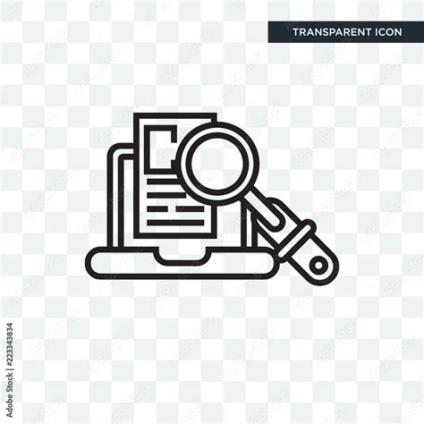 Research Vector Icon Isolated On Transparent Background Research Logo