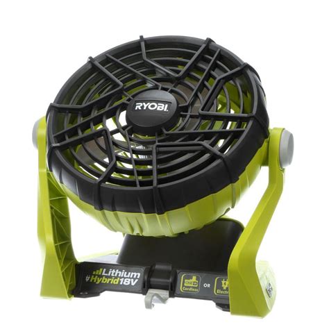 Ryobi One 18 Volt Hybrid Portable Fan Tool Only P3320 The Home Depot