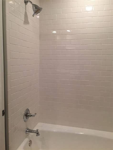 Classic White Subway Tile Bath Small Bathroom Basement White Subway
