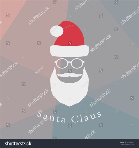 Vector Hipster Santa Claus Fashion Silhouette Stock Vector 499149079