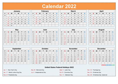 Mini Desk Calendar 2022 Free Printable