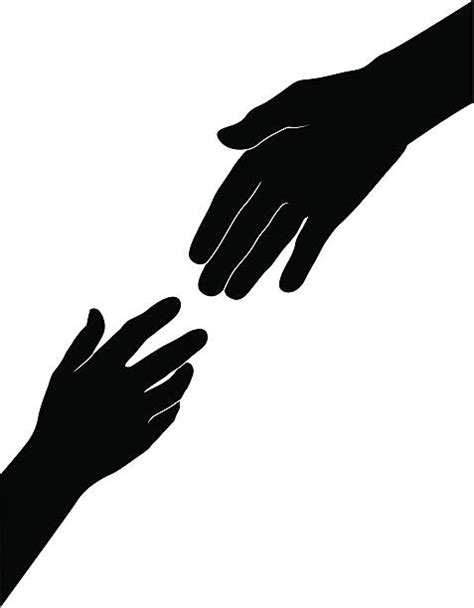 Silhouette Of A Hands Grabbing Something Illustrations Royalty Free