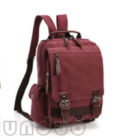 Jual Multifungsi Tas Ransel Vintage Canvas Tali Resleting Legum S