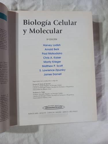 Biología Celular Y Molecular Lodish Berk 5 Edición Tesauro Libros