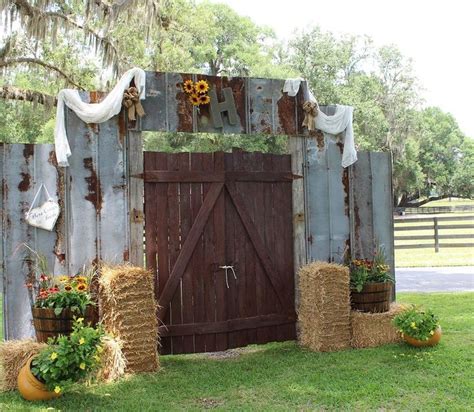 Rustic Tin Barn Doors Wedding Backdrop Door Backdrops Barn Door