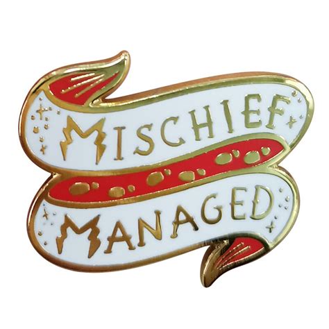 Mischief Managed Enamel Lapel Pin Magic Lovers Perfect Subtle Collection Brooches Aliexpress