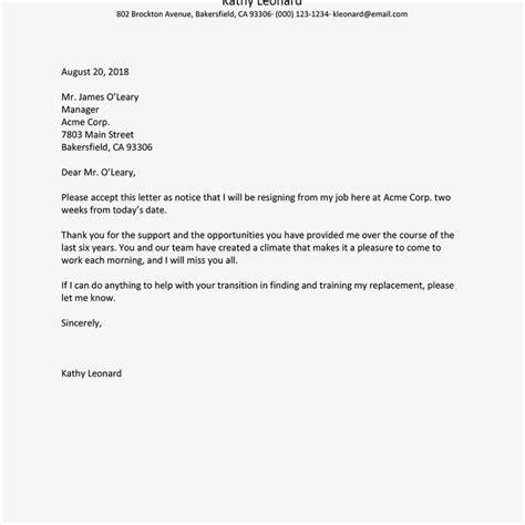 Professional Resign Letter Free Letter Templates