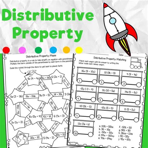 Algebraic equations or to simplify some algebraic. Distributive Property Worksheets | Distributive property ...