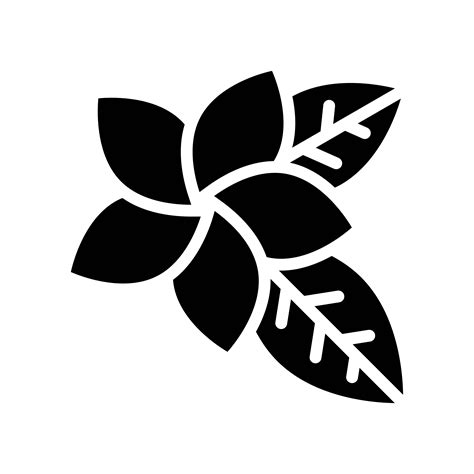 Plumeria Vector Tropical Related Solid Style Icon 629964 Vector Art At
