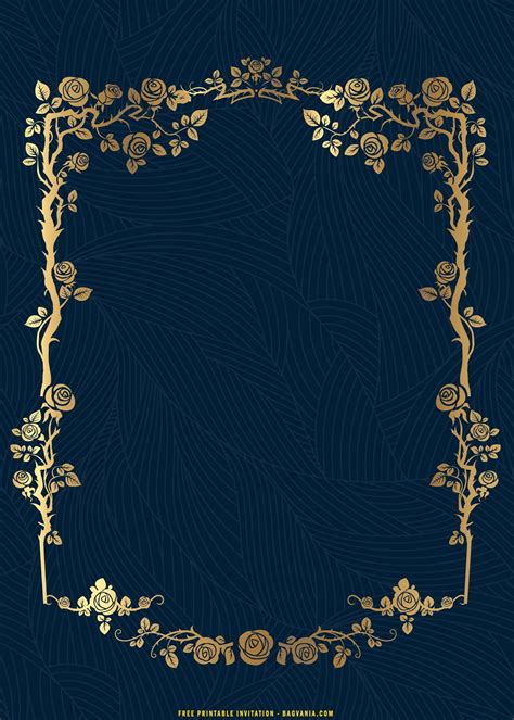 Free Printable Elegant Gold Mandala Invitation Templates