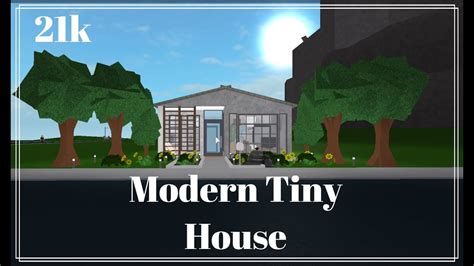 Roblox Bloxburg Modern Tiny House K Speed Build Youtube