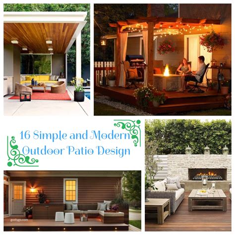 16 Simple And Modern Outdoor Patio Design Godiygocom