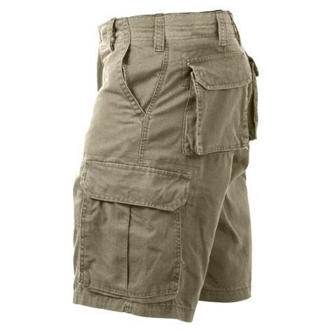 Mens Vintage Khaki Cargo Shorts