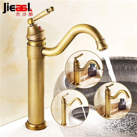 2020 popular 1 trends in home improvement, home & garden, tools, home appliances with antique bathroom brass faucet and 1. Vintage Antique Bathroom Faucet Black Chrome Gold tap Tall ...