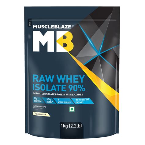 Muscleblaze Raw Whey Protein Isolate 22 Lb 1 Kg Unflavored