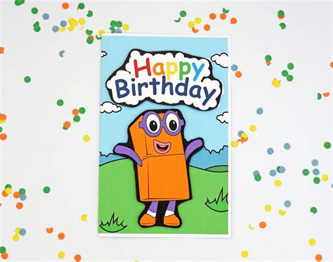 Numberblocks Happy Birthday Card Etsy Israel Images And Photos Finder