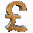 Symbol Of British Pound Sterling, Isolated On White Background, Stock ...