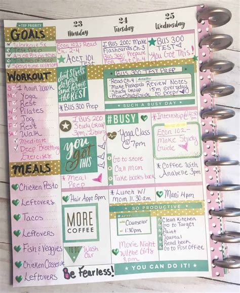 Genius Planner Layout Ideas To Be Crazy Organized At College And School