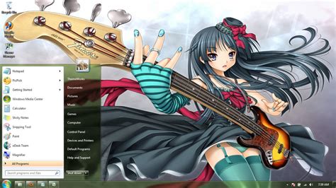 Anime Girls 17 Windows 7 Theme By Windowsthemes On Deviantart