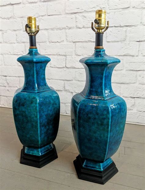 A couple scratches, but overall fantastic. Bitossi Style Mid-Century Glazed Pottery Lamps #afflink ...