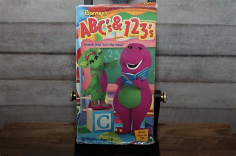 Vhs Barney Barneys Abcs And 123s Vhs 2000 Formerly Titled Lets