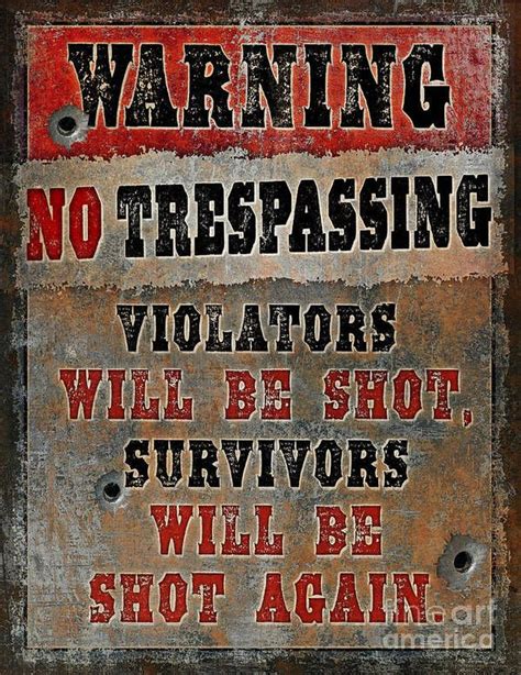 no trespassing art print by jq licensing in 2021 funny warning signs art prints funny signs