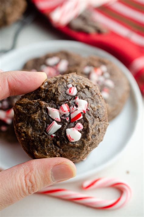 Peppermint Brownie Cookies Recipe Lifes Ambrosia