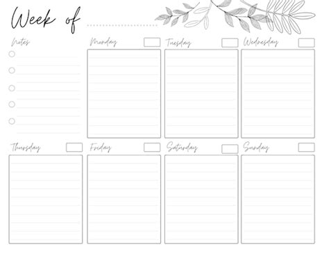 Weekly Planner Printable To Do List Etsy Denmark