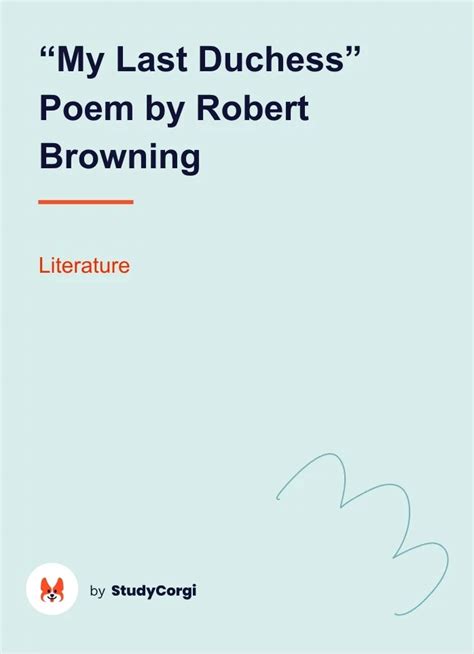 My Last Duchess Poem By Robert Browning Free Essay Example