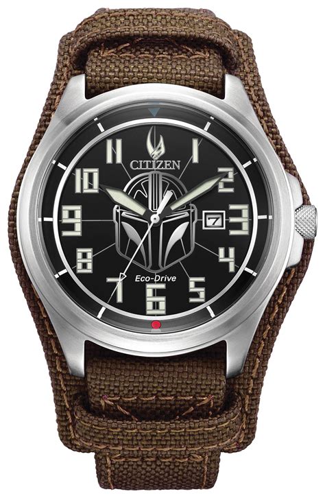 Citizen Eco Drive Star Wars Mandalorian 44mm Stainless Steel With Brown