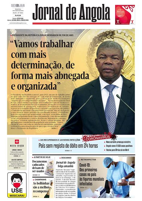 Jornal De Angola Sexta 01 De Janeiro De 2021