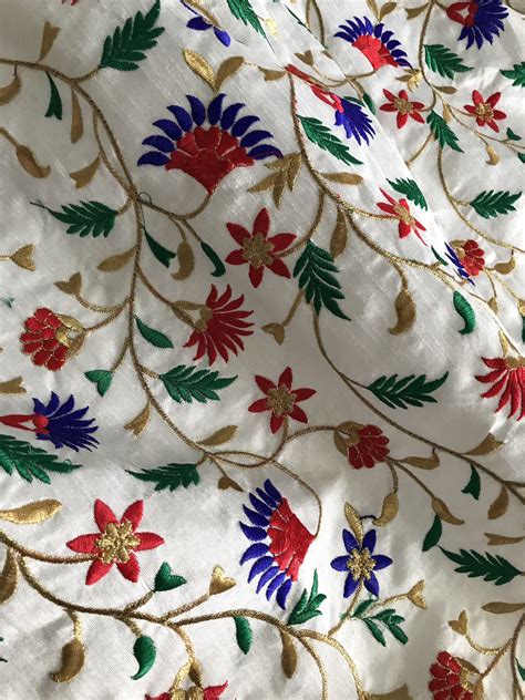 Sheer Floral Embroidered Fabric Fabriksc
