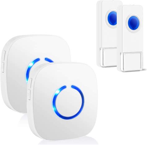 Doorbell Wireless Chime Kit With 2 Door Bells And 2 Plugin Receivers