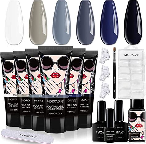Morovan Poly Nail Gel Kits Colors Poly Gel Kits With Pcs Double
