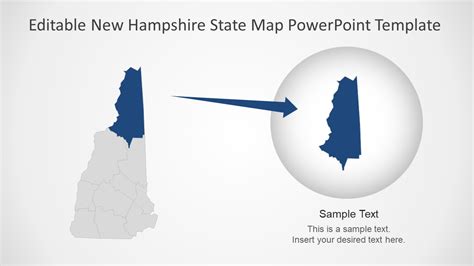 Editable New Hampshire Map For Powerpoint Slidemodel