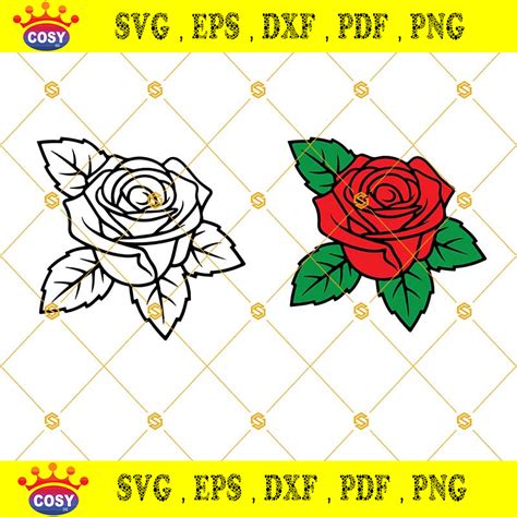 Rose Svg Bundle Flowers Svg Rose Bundle Svg Rose Silhouette