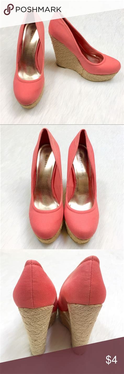 Flawed Madden Girl Coral Platform Espadrilles 95 Madden Girl Pink Heels Madden Girl Shoes