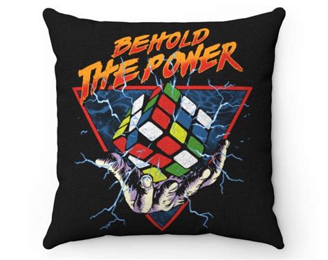 Rubiks Cube Pillow Scrambled 2 Sided With Opposite Etsy