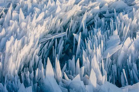 Thawing Lake Michigan Covered In Beautiful Ice Shards